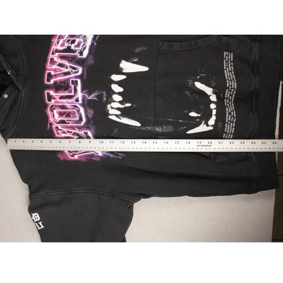 Darc Sport Wolves Club Blood Thunder Spellout Hoodie Fangs Sz L Pink/Purple/Blk - Picture 9 of 11